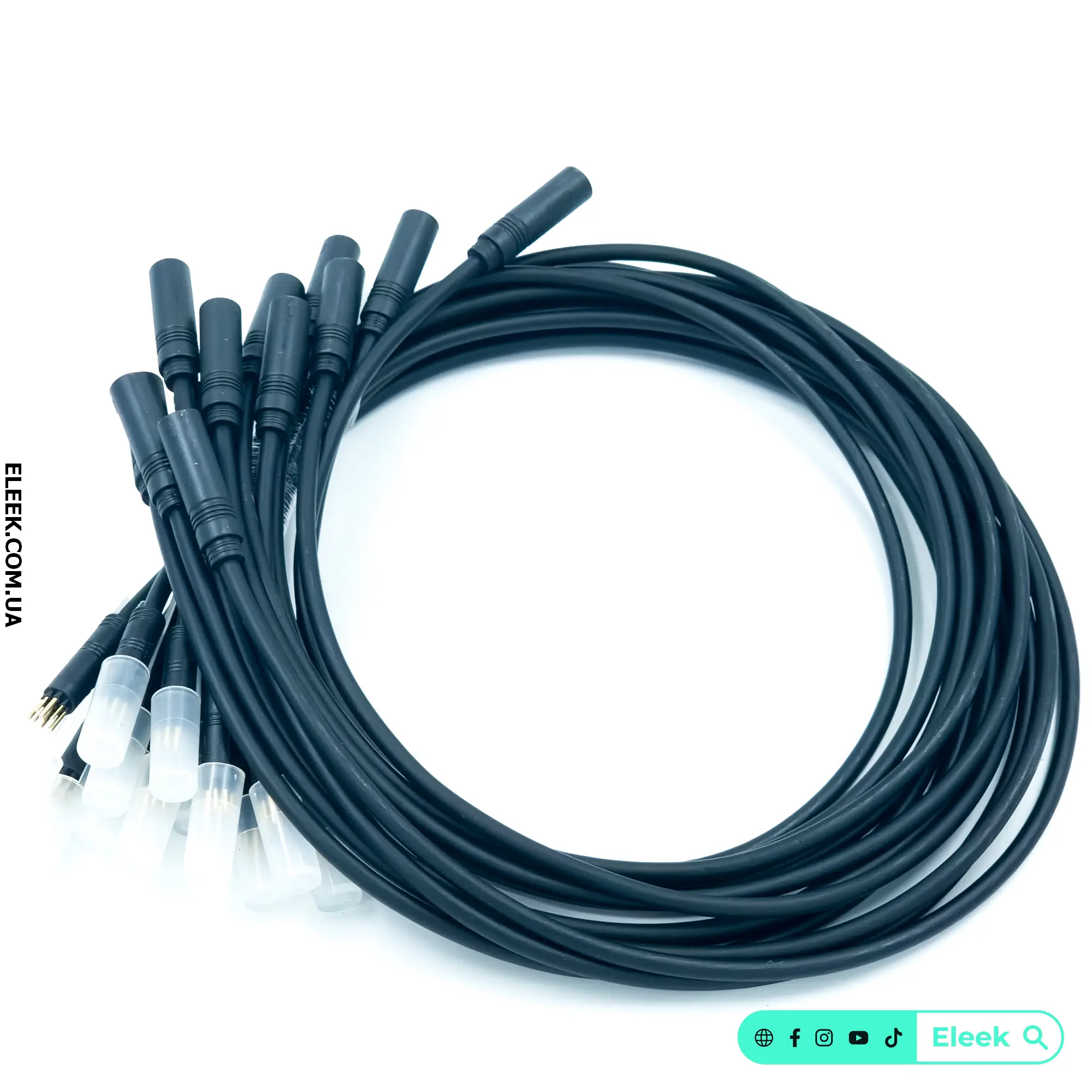 Кабель мотора WP 9-pin чорний для заднього мотор-колеса (80 см, 2 мм)